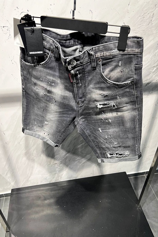 Серые джинсовые шорты Dsquared2