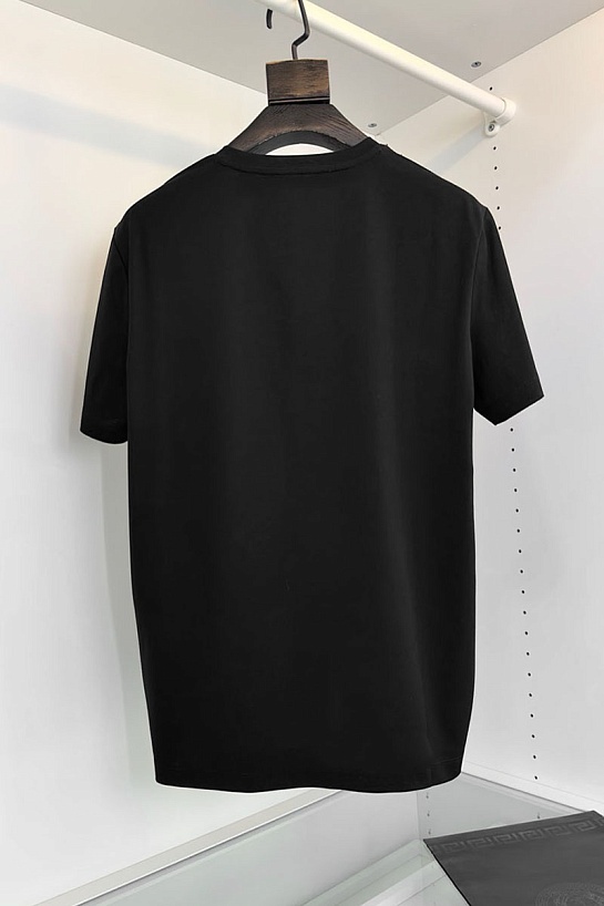 Мужская футболка Versace Medusa logo-embroidered - Black