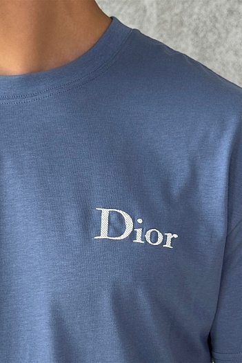 Мужская футболка Dior logo-embroidered   