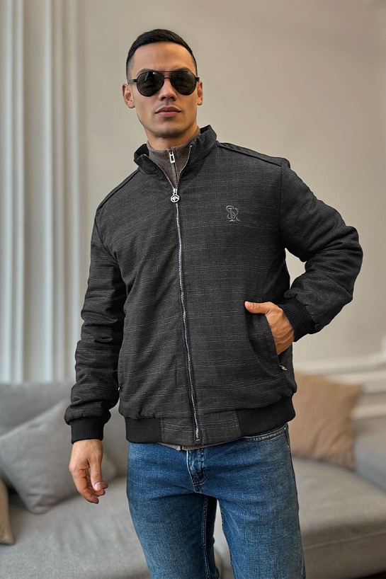 Куртка чёрного цвета Stefano Ricci logo-embroidered