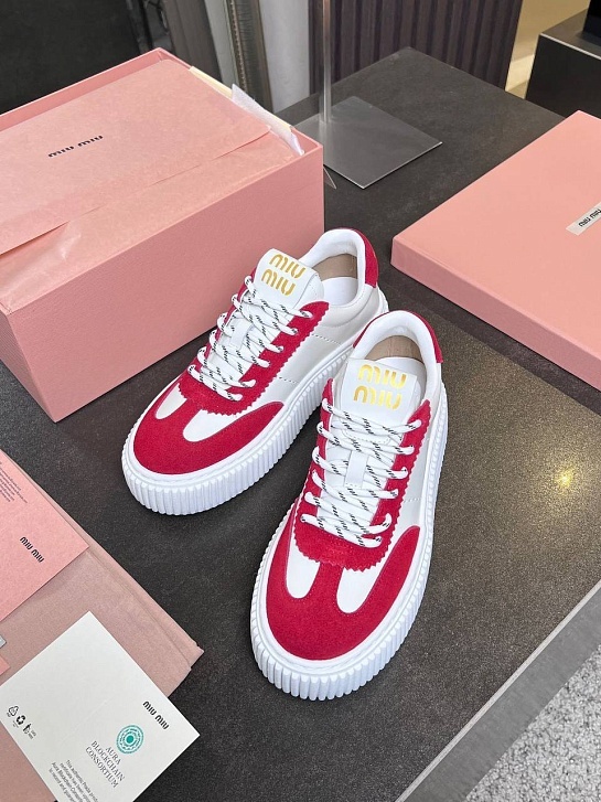 Женские комбинированные кроссовки MIU MIU Premium