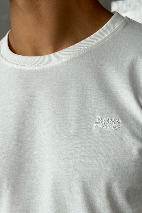 Мужская белая футболка Hugo Boss