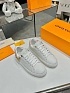 Женские кожаные кроссовки Louis Vuitton Time Out - White