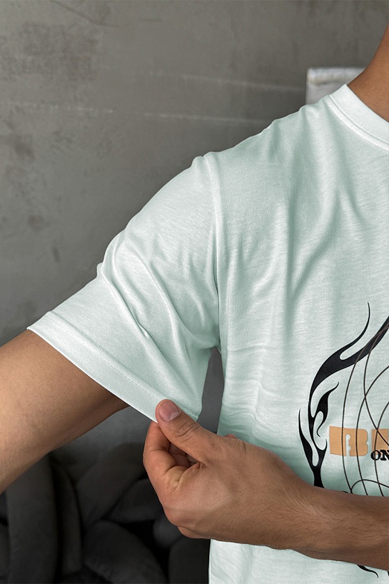 Мужская бирюзовая футболка Burberry London