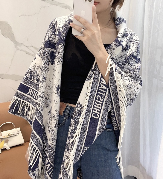 Шарф Dior Toile de Jouy Sauvage premium 140x140 см