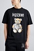 Мужская чёрная футболка Moschino Teddy Bear