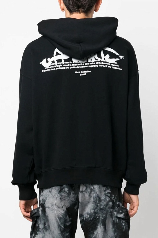 Чёрное худи Off-White Arrows-print