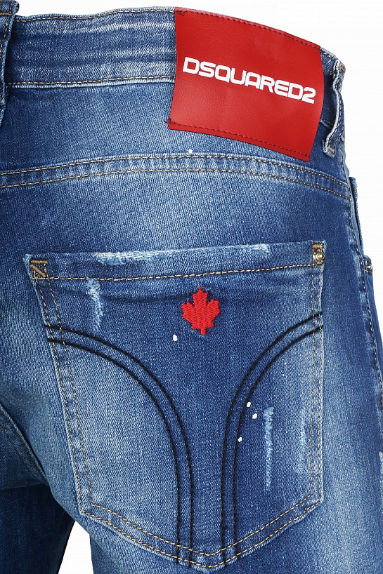 Джинсовые шорты Dsquared2 "ICON" - Blue