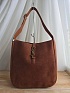Женская замшевая сумка Yves Saint Laurent 37x29 см