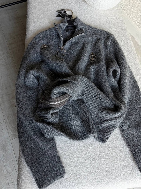 Женский шерстяной свитер Chrome Hearts premium