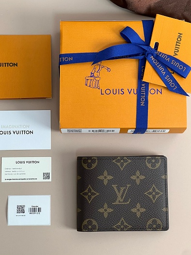 Кожаный кошелёк Louis Vuitton Slender Premium 11x8.5x1 см   