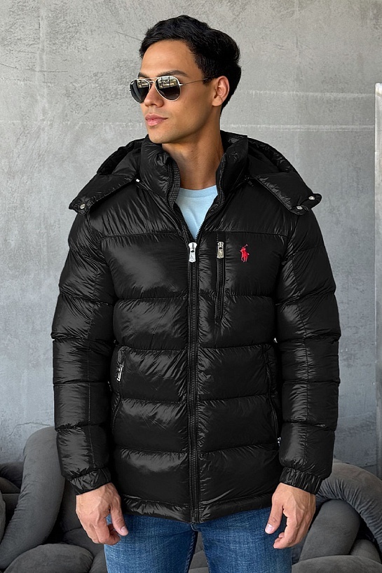 Куртка чёрного цвета Роlо Ralрh Lаurеn pony-embroidered