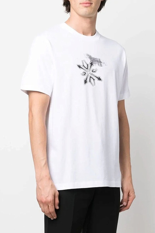 Белая оверсайз футболка Off-White Tribal Type