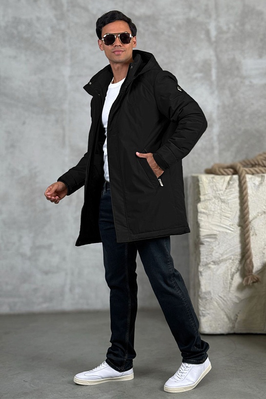 Парка чёрного цвета Loro Piana logo-patch