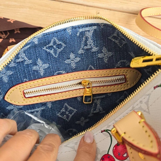 Кожаная сумка Louis Vuitton x Takashi Murakami Cherry Speedy 30x22 см