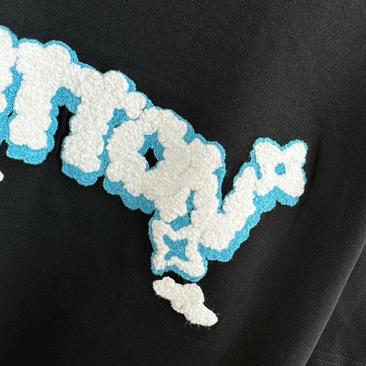 Чёрная оверсайз футболка Louis Vuitton Premium   