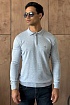 Поло с длинным рукавом Brioni zip-neck - Grey