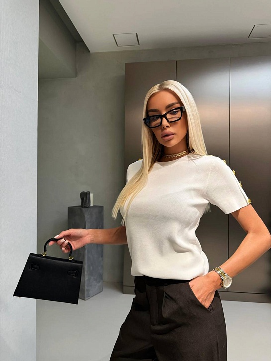 Женская базовая футболка Schiaparelli premium - White