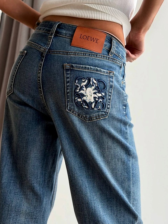 Женские синие джинсы Loewe premium