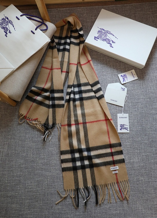 Шарф Burberry two-tone Check premium 168x30 см - Chestnut