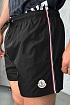 Мужские чёрные шорты Moncler logo-patch