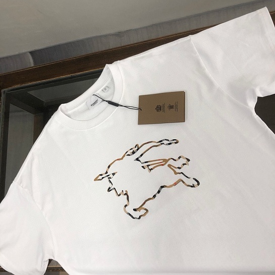 Мужская белая футболка Burberry Premium