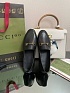 Женские кожаные лоферы Gucci чёрного цвета