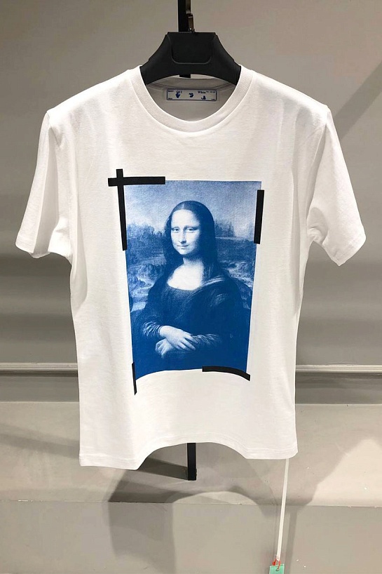 Белая футболка Off-White c/o Virgil Abloh Monalisa slim-cut