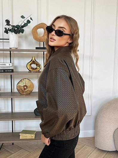 Женская куртка из эко кожи Bottega Veneta   