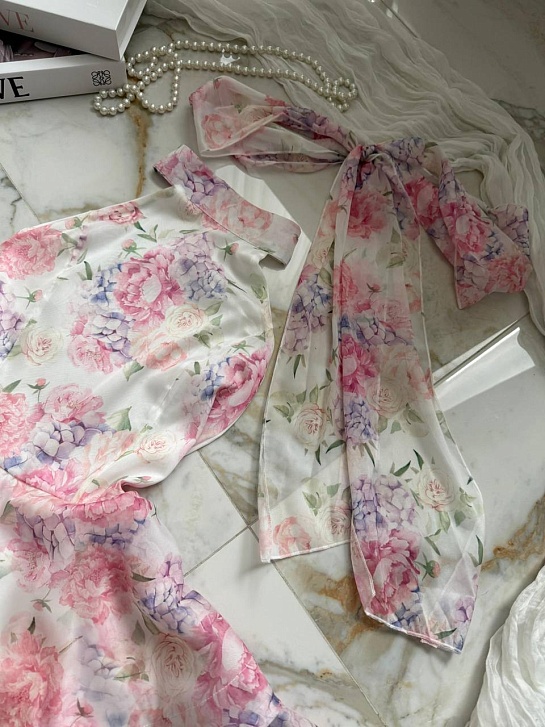 Женское платье с бантом Zimmermann розового цвета