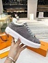 Женские замшевые кроссовки с мехом Louis Vuitton Time Out - Grey