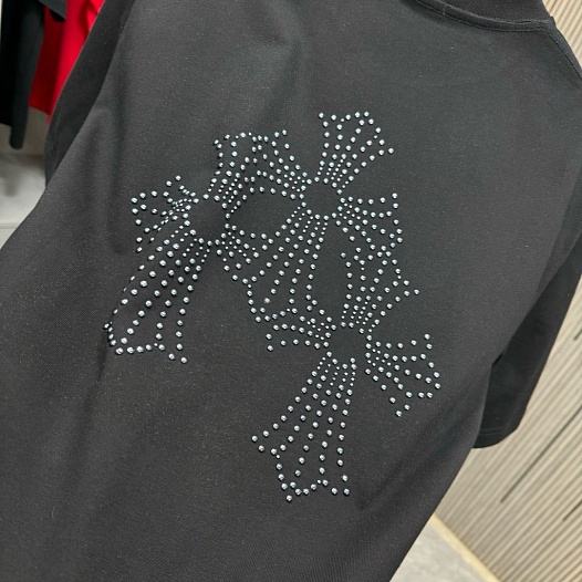 Чёрная оверсайз футболка Chrome Hearts Premium   