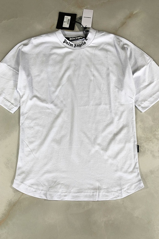 Белая оверсайз футболка Palm Angels logo-print