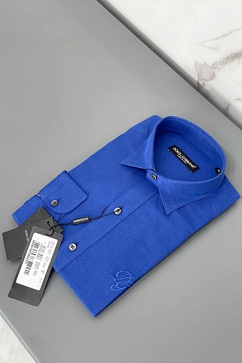 Классическая синяя рубашка Dolce&Gabbana   