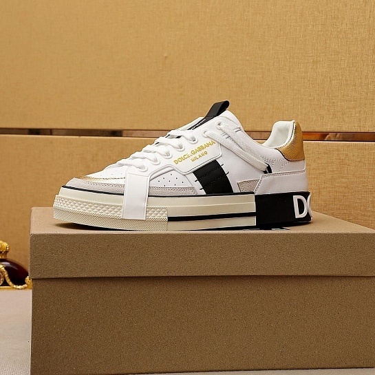 Женские кожаные кроссовки Dolce & Gabbana