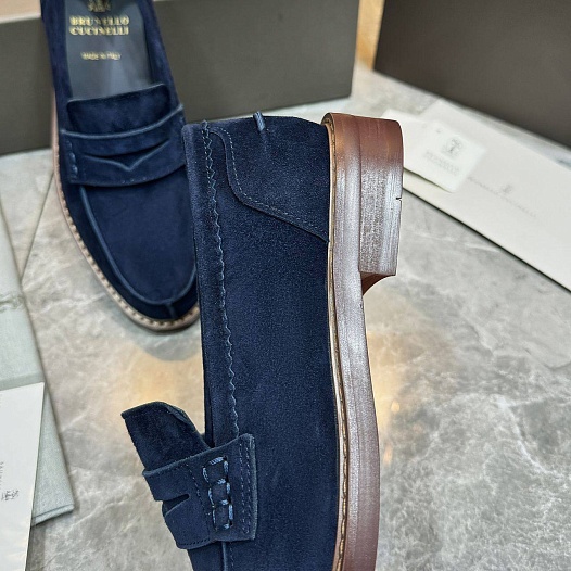 Мужские замшевые лоферы Brunello Cucinelli Premium   