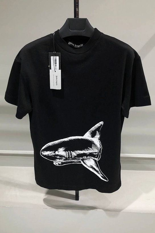 Чёрная футболка Palm Angels Broken Shark