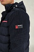 Тёмно-синяя мужская куртка Prada с вязанными рукавами