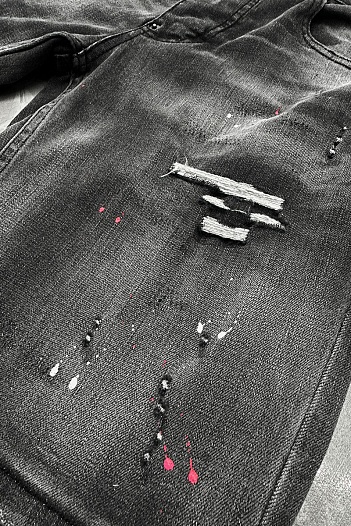 Чёрные джинсовые шорты Dsquared2 Squid Game   