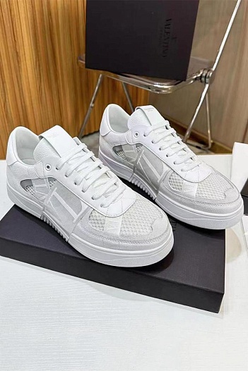 Кожаные кроссовки Valentino low-top - White   