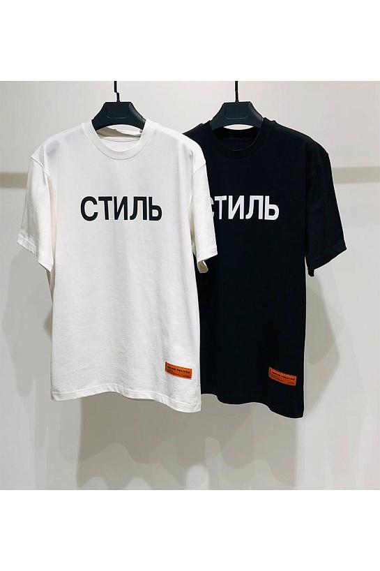 Чёрная оверсайз футболка Heron Preston "СТИЛЬ"
