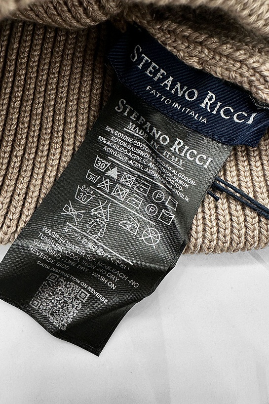 Шапка Stefano Ricci logo-embroidered - Beige