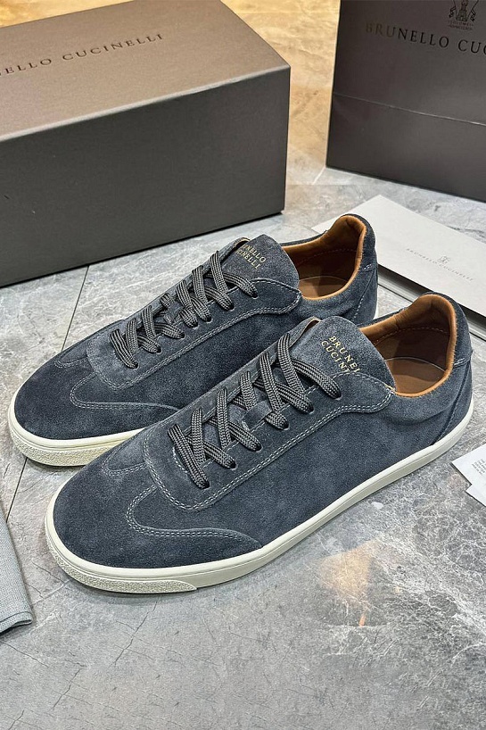 Мужские замшевые кроссовки Brunello Cucinelli