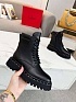 Женские кожаные ботинки с мехом Valentino