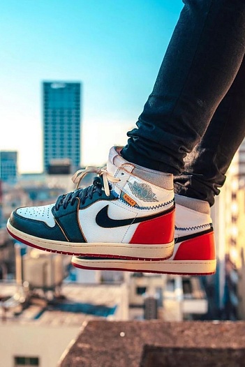 Кроссовки Nike Air Jordan 1 Retro High Union Los Angeles Black Toe   