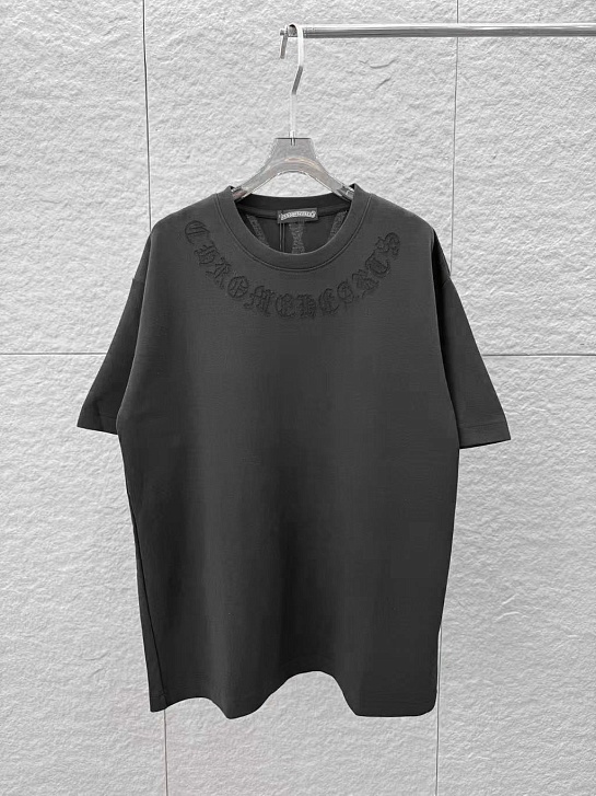 Чёрная оверсайз футболка Chrome Hearts premium