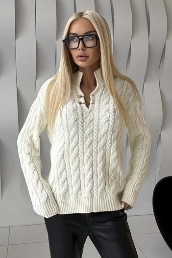 Женский шерстяной свитер Versace premium - White   