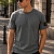 Серая мужская футболка с патчем на плече Stone Island