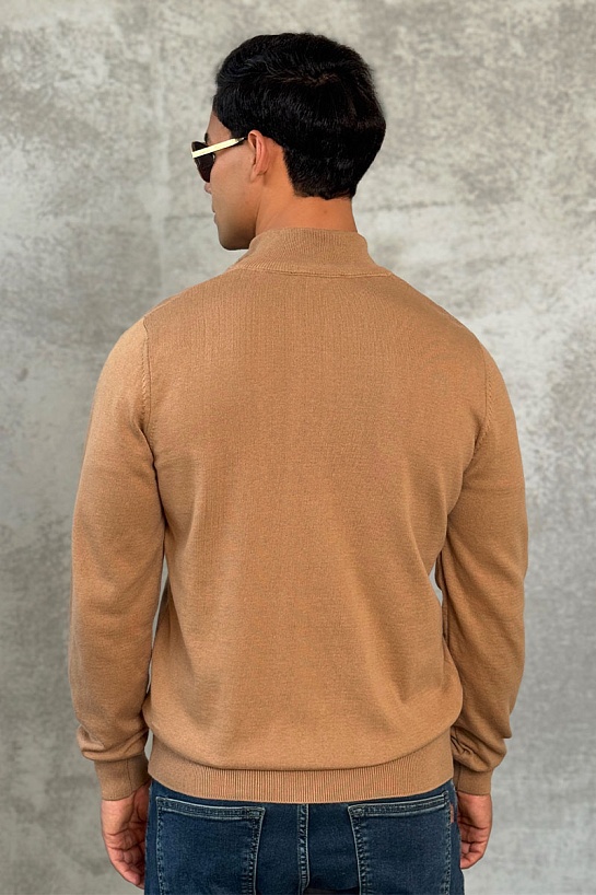 Кофта на молнии Tommy Hilfiger flag embroidery - Brown