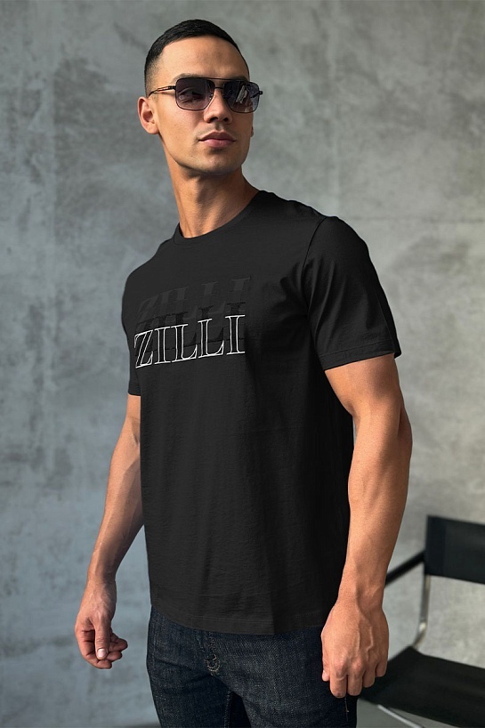 Мужская футболка Zilli чёрного цвета